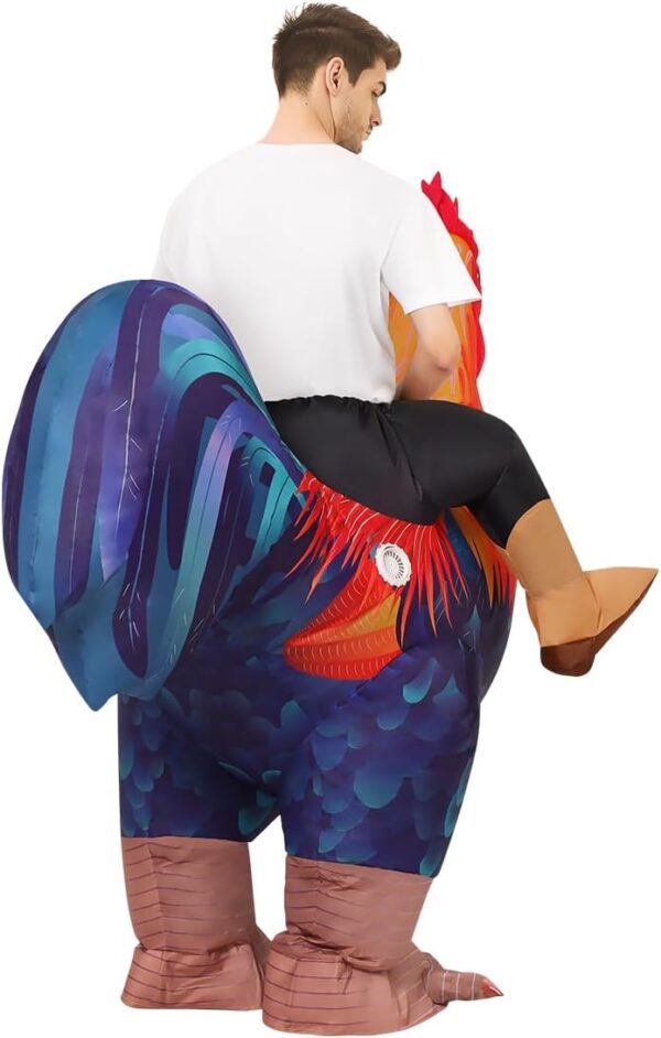 COMIN Inflatable Chicken Costume Rooster Adult Suit Funny Cosplay Halloween Costume for Men Women Birthday Christmas - Image 5