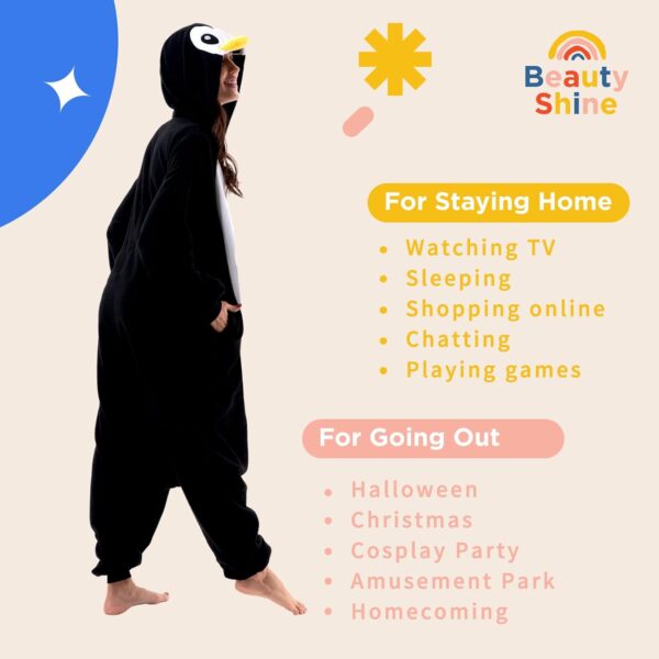 Beauty Shine Unisex Adult Onesie One Piece Pajamas Cosplay Cartoon Costume Halloween Christmas Sleepwear Jumpsuit Homewear - Image 4