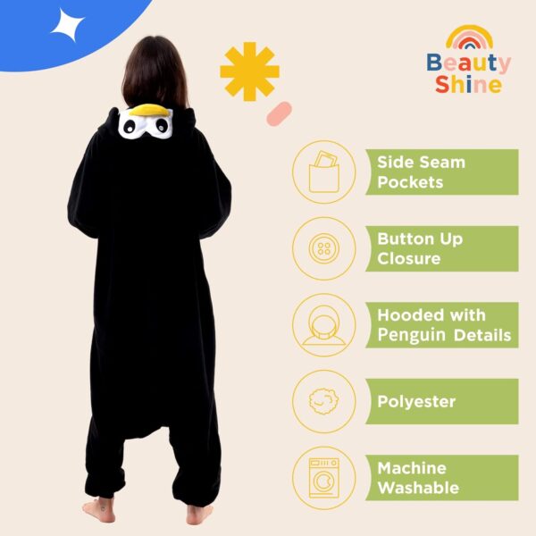 Beauty Shine Unisex Adult Onesie One Piece Pajamas Cosplay Cartoon Costume Halloween Christmas Sleepwear Jumpsuit Homewear - Image 6