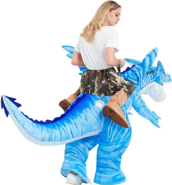 GOOSH Inflatable Dinosaur Costume for Adult Halloween Costume Women Man Funny Blow up Costume for Halloween Party Cosplay - Image 5