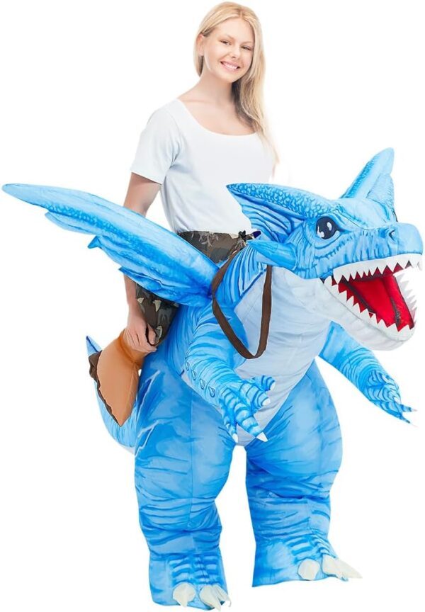 GOOSH Inflatable Dinosaur Costume for Adult Halloween Costume Women Man Funny Blow up Costume for Halloween Party Cosplay - Image 4