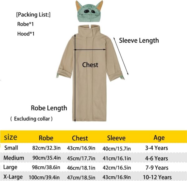 TOSIKACOS Halloween Kids The Child Costume Baby Cosplay Costume Deluxe Child Toddler Party Suit - Image 2