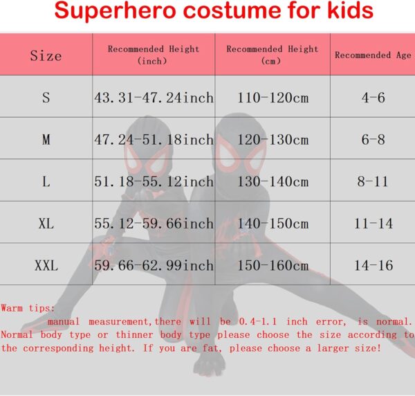 Superhero Costume for Kids 3D Style Stretch Halloween Superhero Jumpsuit - Image 5