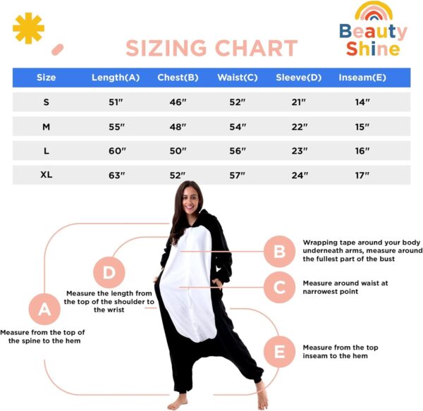 Beauty Shine Unisex Adult Onesie One Piece Pajamas Cosplay Cartoon Costume Halloween Christmas Sleepwear Jumpsuit Homewear - Image 5