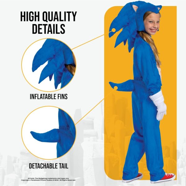 Disguise Kid's Deluxe Sonic 2 Movie Sonic Costume - Image 4