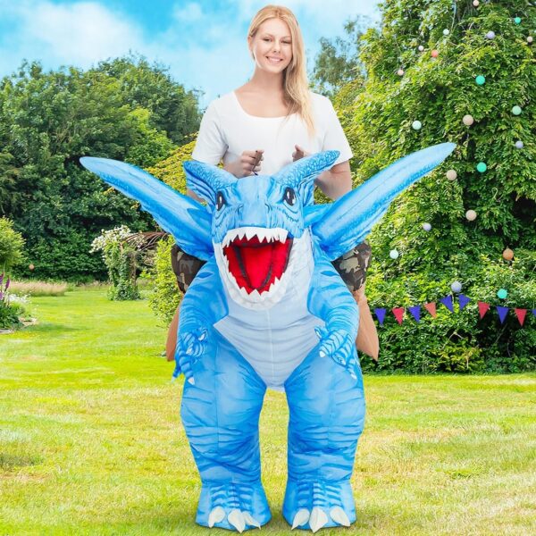 GOOSH Inflatable Dinosaur Costume for Adult Halloween Costume Women Man Funny Blow up Costume for Halloween Party Cosplay - Image 3